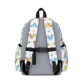 thumbnail image 3 of Dinosaur and Silhouette White Pattern Backpack for School, Cute School Bag with Adjustable Shoulder Straps and Padded Back, 13.4"x11"x4.7", 3 of 4