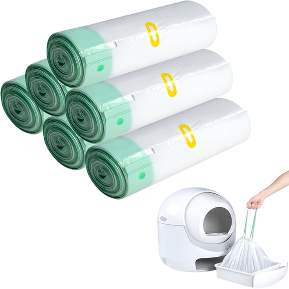 ACDANC 120 Count Cat Litter Box Liners for Automatic Cat Litter Box, Heavy-Duty, Extra Thick, Economy Bulk Pack