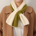 thumbnail image 2 of Penkiiy Neck Gaiters for Women Women's Warm Small Scarf In And Winter Short Cross Knit Scarf Green Gaiters, 2 of 6