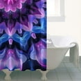 thumbnail image 4 of Purple Blue Tie Dye Pattern Shower Curtain 36"x72" ,Bathroom Decorative Shower Curtains Set with 12 Hooks,Modern Waterproof Washable Shower Curtain, 4 of 6