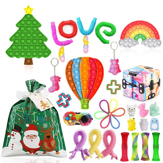 goowrom Christmas Decompression Toys Kit, Stress Relief Squeezing Board Game