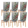 thumbnail image 6 of Decorative Chair Back Cover One Size x6 Chair Cover Dining Chair Slipcovers Chair Back Decoration Festival Chair Decoration Christmas Holly and Mistletoe, 6 of 6