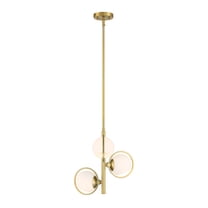 Designers Fountain Teatro 15 inch 3-Light Brushed Gold Modern Pendant Light, D296C-15P-BG