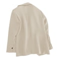 thumbnail image 7 of ClodeEU Women's Notched Lapel Open Front Lightweight Blazer,Casual Loose Office Suit Jacket White,Women's Plus XS, 7 of 7