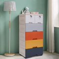 thumbnail image 6 of Miumaeov Plastic Drawers Dresser, Storage Cabinet with 6 Drawers, Closet Drawers Tall Dresser Organizer, Vertical Clothes Storage Tower for Clothes, Toys, Playroom, Bedroom Furniture, 6 of 9