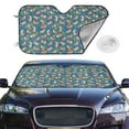 thumbnail image 2 of Kdxio Corgi with Flowers Print Windshield Sun Shade,UV Rays and Sun Heat Protection,Sunshade for Car Windshield,Car Shade Front Windshield - Small, 2 of 6