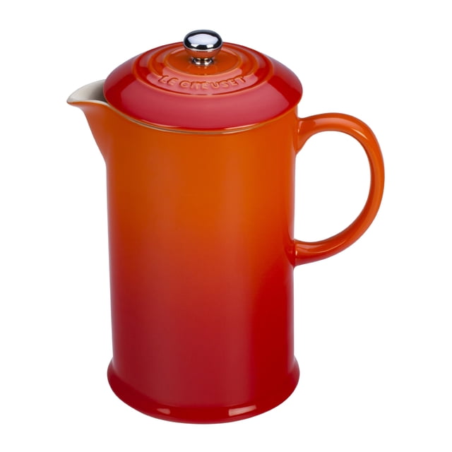 Prensa francesa de gres Le Creuset, 34 onzas, llama