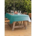 thumbnail image 3 of Outdoor Tablecloths with Umbrella Hole & Zipper, Teal Green Ombre 54x80 Inch Tablecloth Rectangle, Contemporary Gradient Abstract Art Waterproof Table Cloth, Patio/Pool/Picnic Table Covers, 3 of 8