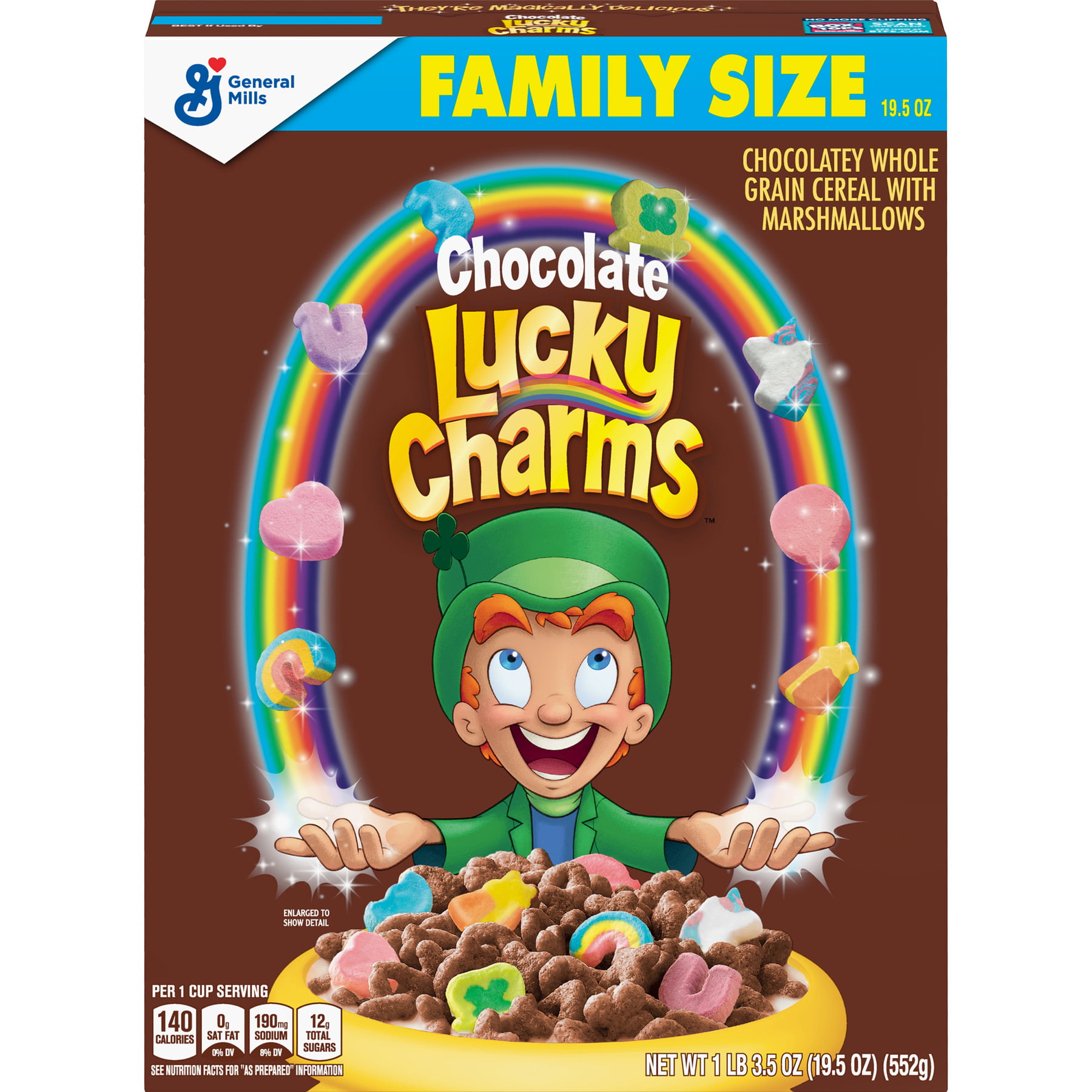 General Mills, Lucky Charms Breakfast Cereal, Chocolate, Marshmallow ...