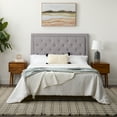 thumbnail image 5 of Rest Haven Medford Rectangle Upholstered Headboard with Diamond Tufting, Queen, Gray, 5 of 12