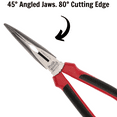 thumbnail image 3 of Teng Tools 8 Inch TPR Grip 45 Degree Bent / Angled Long Nose Pliers - MB463-8T, 3 of 6