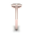 thumbnail image 2 of 1/6ct TDW Diamond 10K Rose Gold Cluster Halo Ring, 2 of 4