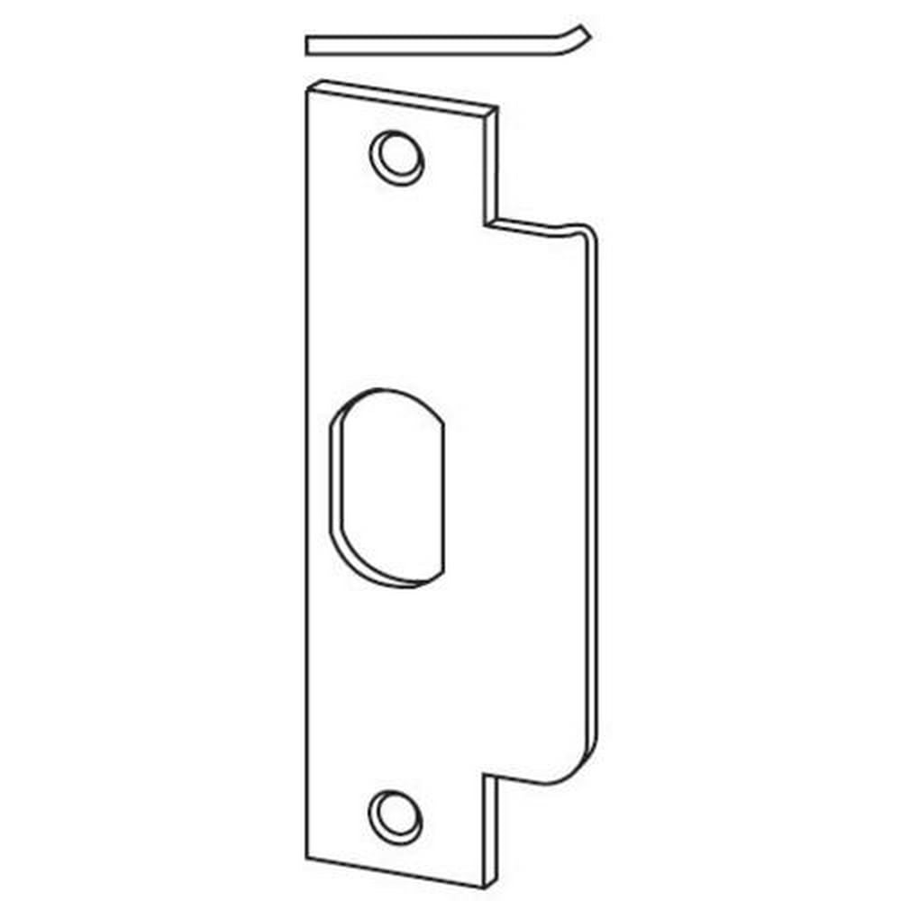 Schlage 10025 47/8" Tall Curved Extended Lip Strike Plate Bronze
