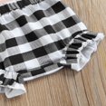 thumbnail image 5 of Fullvigor Ensemble de Bébé Lettre Manches Courtes Tops Plaid Shorts Bande de Cheveux, 5 of 5
