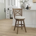 thumbnail image 4 of Hillsdale Furniture Hamlin Wood Counter Height Swivel Stool Brush Gray, 4 of 15