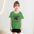 thumbnail image 2 of Chemises pour Fillettes Mode Enfant Douce Imprimée Col Rond Manches Courtes Été Décontracté Tops Amples Filles Tops Vert 4 Ans-6 Ans, 2 of 5