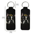 thumbnail image 2 of Yuyamidu Boston Terrier Chapstick Holder Keychain with Ring Portable Pouch Lipstick Protective Cases for Women Girls Travel Accessories Lightweight Chapsticks Holder, Black, 2 of 6