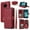 Red, variant on Dswteny Argyle Wallet Case for Nokia C200 with Wrist Strap Shoulder Strap, Zipper Purse PU Leather Flip Credit Card Holder Stand Accessories Cell Phone Cover for N151DL C 200 200C 4G Women Girls Red