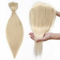 thumbnail image 6 of Benehair Clip One Piece Human Hair Extensions 100% Remy Hair Weft 3/4 Full Head Invisible Straight Blonde, 6 of 11