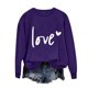 thumbnail image 1 of Penkiiy Día de San Valentín Sudadera para Mujeres Lindo Amor Camisetas Corazón Casual de manga larga Camiseta de San Valentín Ropa Tops L Morado, 1 of 4