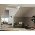 thumbnail image 2 of Progress Lighting Latham 3-Light Semi-Flush Mount, Matte Black, White Art Glass, 2 of 13