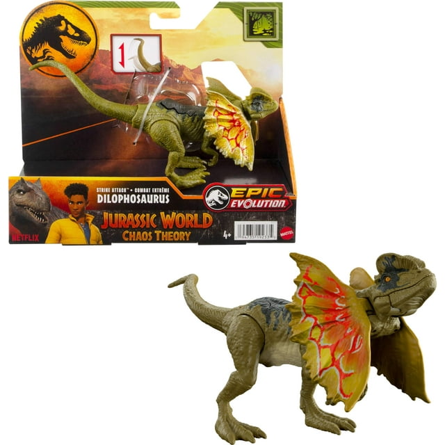 Dinosaurio de juguete Mattel Jurassic World Strike Attack Dilophosaurus