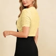 thumbnail image 3 of StSilkitty Cropped Casual Cardigan for Womens Solid Color Open Front Eyelet Bolero Cardigans Lightweight Fashion Tops, 3 of 4