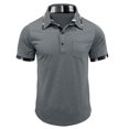 thumbnail image 3 of fatyb Mens Casual Shirts Short Sleeve Pullover Button T-Shirt Lightweight Classic Tees Tops with Pocket, 3 of 7