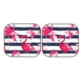 thumbnail image 7 of Fotbe Dark Blue Stripes and Pink Flamingos 2-Piece Car Windshield Sun Shade | Sun Blocker for Car Windshield | Foldable Automotive Interior Accessories for Sun Protection-Small, 7 of 7