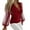 Red, variant on Vetement Femme ete 2025 Long Sleeve Fashionable V Neck Lace Patchwork Shirt For Women Mod Bod Tops Solid Color Shirts Womens Swim Shorts Women Tee Shirt Graphic Stripes Tee Dark Long Sleeve L