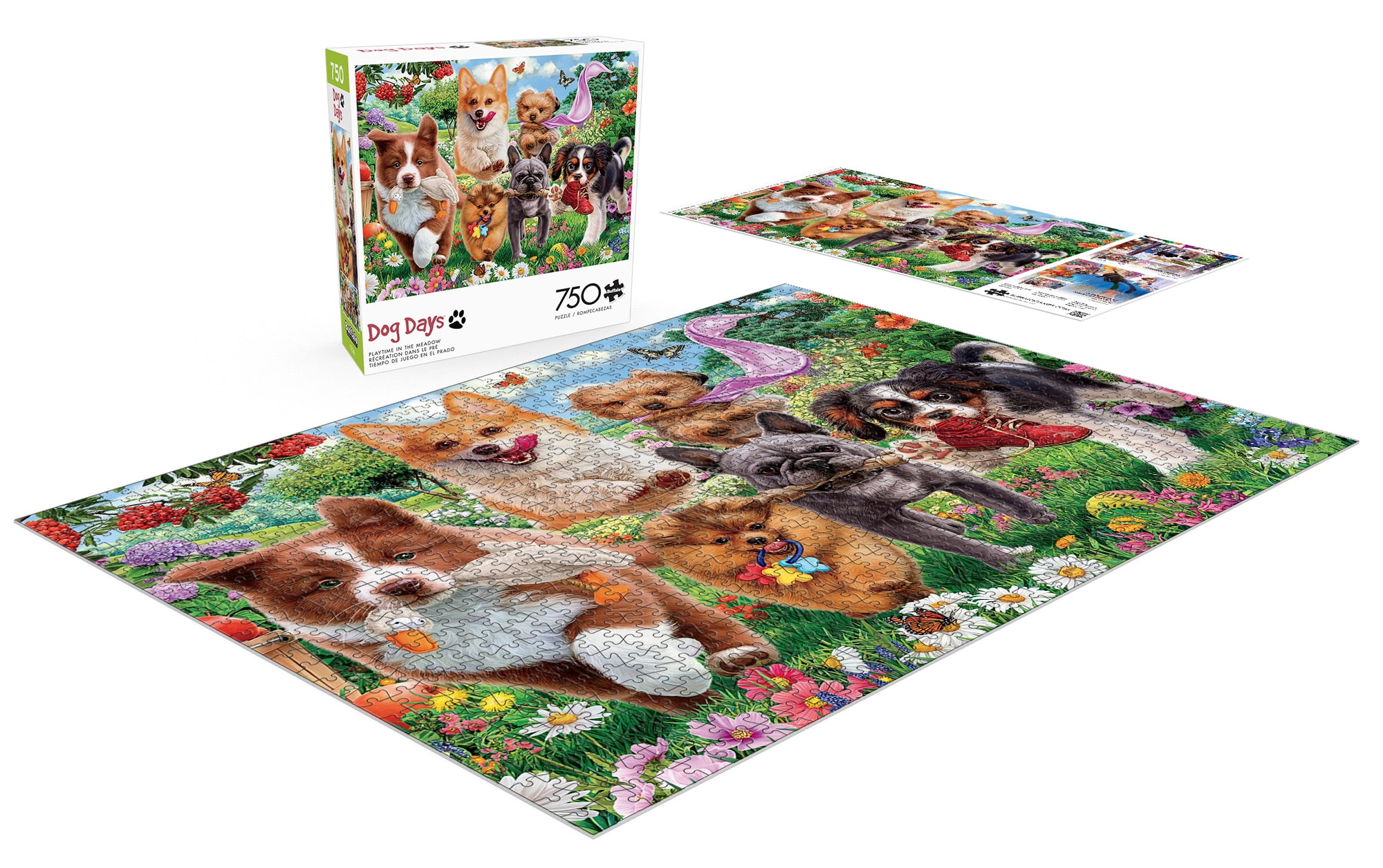 Buffalo Games Image World Temps de Jeu Dans la Prairie Casse-Tête de 750 Pcs pour Adultes Casse-Tête Stimulant Parfait pour les Soirées de Jeux - Casse-Tête Fini Taille 24 x 18