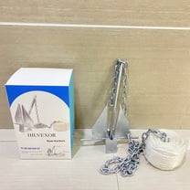 HILVEXOR Boat Anchors,Heavy Duty Boat Anchor Kit with Anchor Chain, Shackle and Anchor Rope, 5/8/10/13 lb Anchor,Dinghies, Fishing Boats, Bass Boats, Sport Boats, Sport Yachts