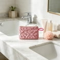 thumbnail image 6 of Quilted Heart Cosmetic Storage Pouch Portable Organizer, Lightweight Zipper Bag For Earphones Coins Makeup And Small Essentials, Compact Travel Accessory Storage Solution, 6 of 6