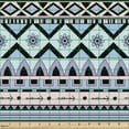 thumbnail image 2 of Boho Fabric by the Yard, Creative Pastel Toned Repetitive Pattern with Flowers and Geometric Line Motifs Print, Decorative Upholstery Fabric for Chairs & Home Accents, Multicolor by Ambesonne, 2 of 5