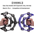 thumbnail image 4 of Panderetas de mano KAIYANG 10 pulgadas y 20 tambores de percusión de metal con cascabeles azul y negro, 4 of 5