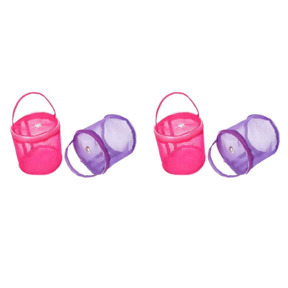 Braiding Tools Suitcase Accessories Wool Storage Bag Crochet Thread Holder Mesh Tote Basket Small Yarn Cases Toolbox 4 Pcs