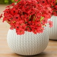thumbnail image 7 of Viworld 6 Bundles Artificial Flowers Outdoors, UV Resistant Fake Silk Flowers with Plastic Plants for Indoor Outside Hanging Decoration , Red, 7 of 7