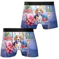 thumbnail image 3 of Watercolor Hello Winter Beagle Chill Christmas Welcome All Over Print Boxer Briefs Underwear for Men Dad Beagles Dog Lover Gifts Idea - 00016, 3 of 6