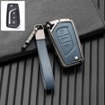 thumbnail image 4 of Car Key Fob Cover Case Protector Zinc Alloy Leather Car Smart Remote Key Fob Case Cover For Toyota Camry 2018-up, 4 of 7