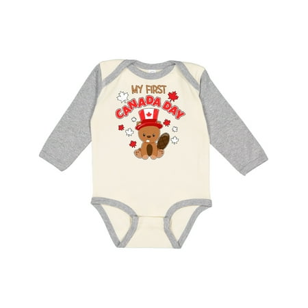 

Inktastic My First Canada Day Gift Baby Boy or Baby Girl Long Sleeve Bodysuit