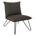 thumbnail image 1 of Chaise Riverdale en Tissu Brun Asphalte avec Pieds Noirs, 1 of 7