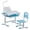 Blue, variant on Kids Study Desk and Chair Set, Learning Table and Chair for Kids with Table Lamp, Adjustable Height & 0-40° Tilted Desktop Toddler Desk and Chair, Table for Bedroom & Study Room, Grey