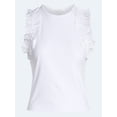 thumbnail image 5 of Free Assembly Women's and Women's Plus Ruffle Trim Mixy Tank Top, Sizes XS-4X, 5 of 5
