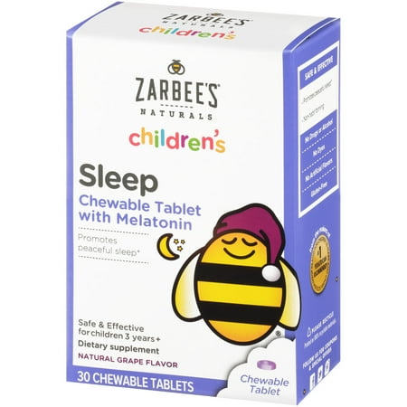 Zarbee'sÂ® Naturals Children's Sleep with Melatonin Chewable Tablets, Grape 30 ct (Best Chewable Vitamins For Toddlers)