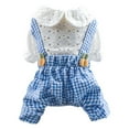 thumbnail image 2 of Visland Soft Pet Jumpsuit Adorable Polyester Close-fitting Pet Bunny Plaid Romper for Puppy, 2 of 8