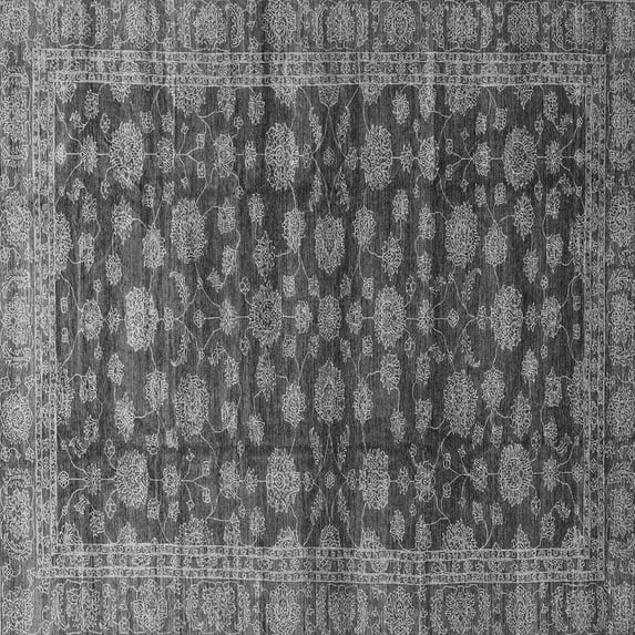 Ahgly Company Indoor Square Oriental Gray Traditional Area Rugs, 8' Square