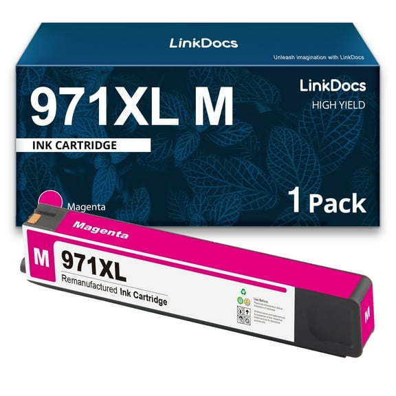 971 xl Magenta Ink Cartridge Compatible for HP 971 XL 971XL M to use with OfficeJet Pro X451dn X451dw X476dn X476dw X551dw X576d Printer