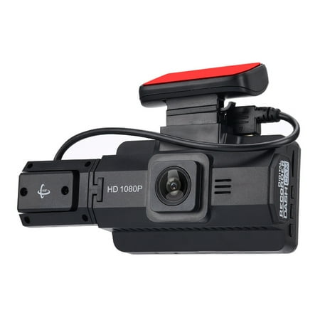 Nebublu Car Camera Recorder, Dual Lens Dash Cam, Night Viewing, Loop Recording, 170° Wide Angle, Multi-language