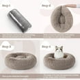 thumbnail image 4 of rabbitgoo Cat Bed for Indoor Cats, Fluffy Round Self Warming Calming Soft Plush Donut Cuddler Cushion Pet Bed for Small Dogs Kittens, 20 inches, 4 of 11