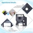 thumbnail image 2 of Hiipoo Label Maker Tape Compatible with DYMO D1 45013 45013S S0720530 45113, Fit for Label Manager 100 120P 160 210D 220P 280 350D 450D 500TS,0.47 in x 23 ft (12mm x 7m), Black on White, 4-Pack, 2 of 8